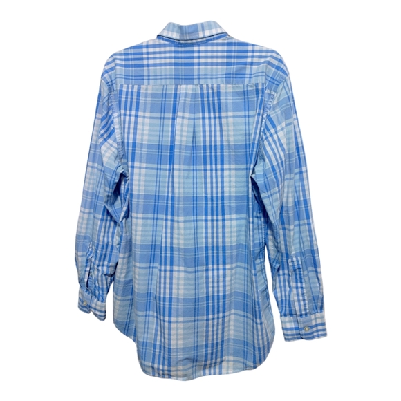 Vineyard Vines Blue Plaid Slim Fit Whale Button Down Shirt Men's Size Large - Picture 6 of 14